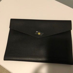 Vegan Leather clutch portfolio with pockets